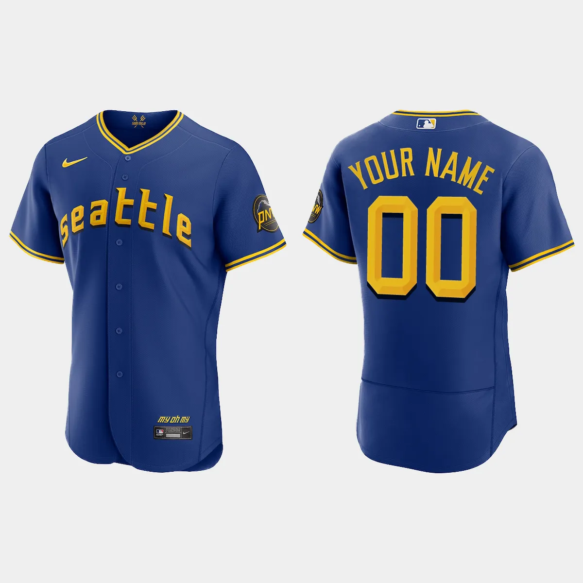 Seattle Mariners Custom 2023 City Connect Jersey - Royal