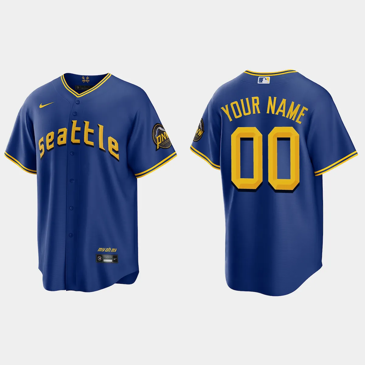 Seattle Mariners Custom 2023 City Connect Jersey - Royal