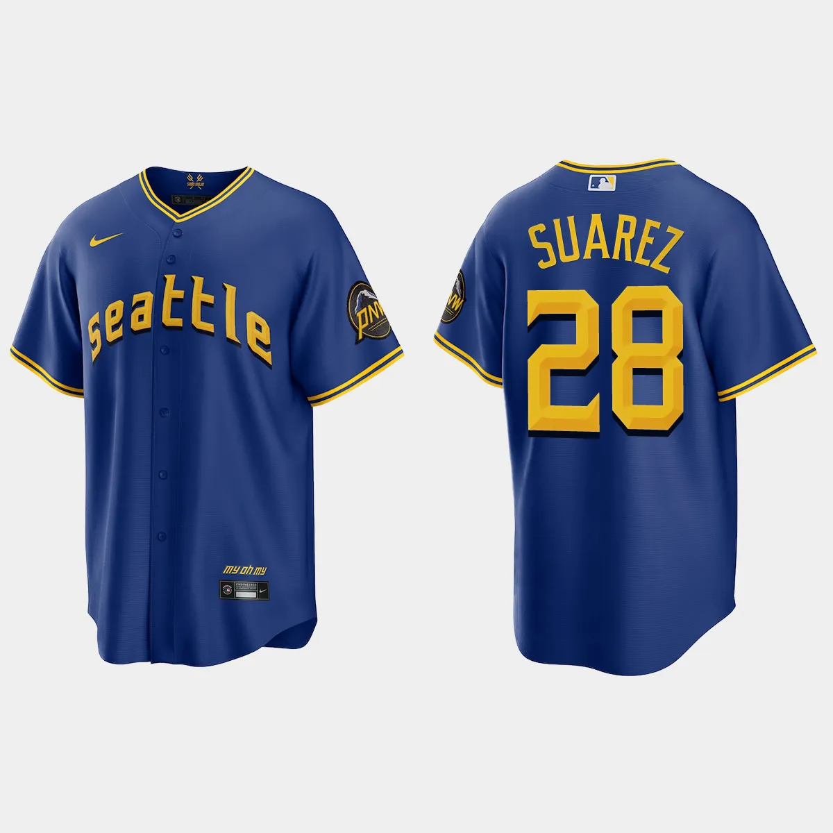 Seattle Mariners Eugenio Suarez 2023 City Connect Jersey - Royal