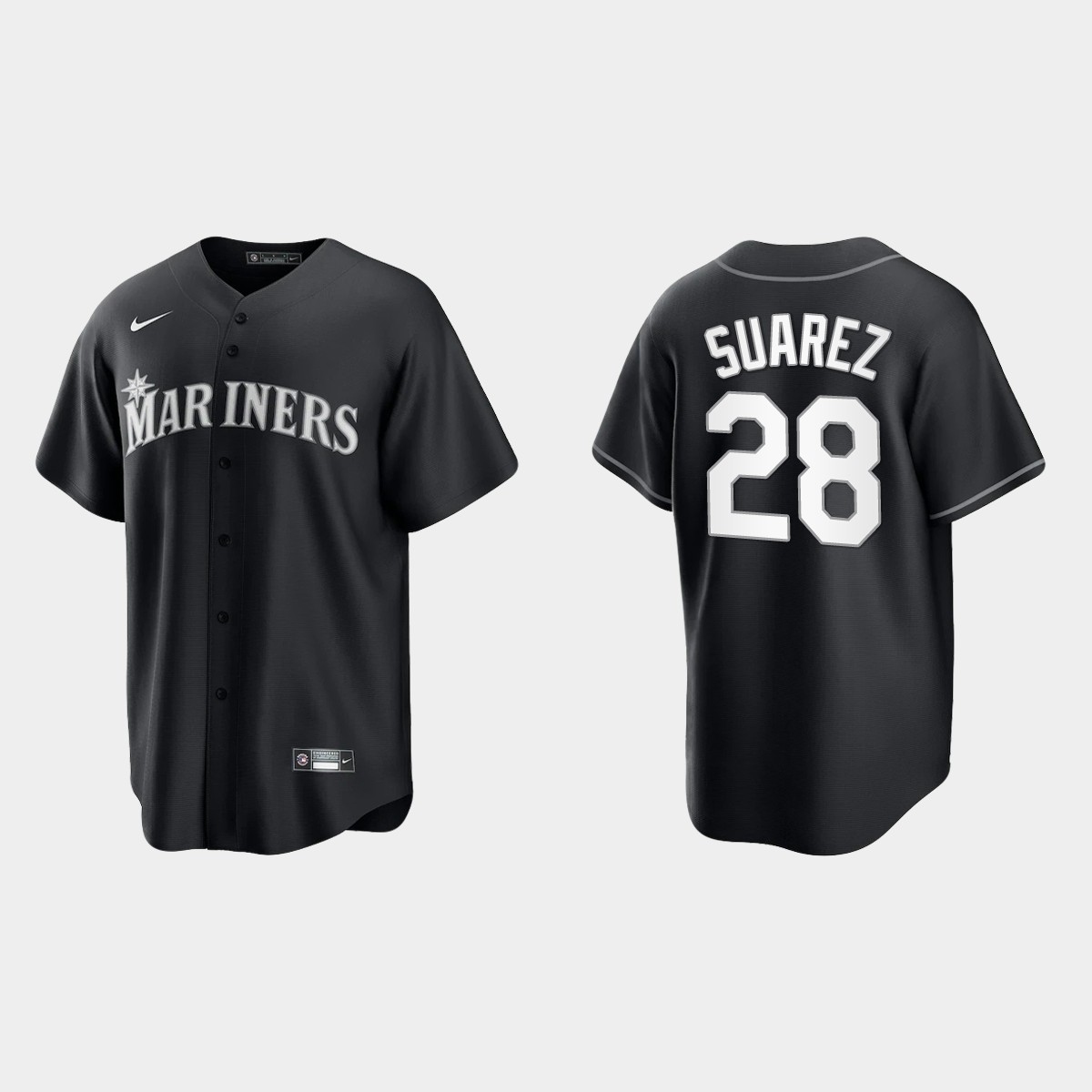 Seattle Mariners Eugenio Suarez Jersey – Black White