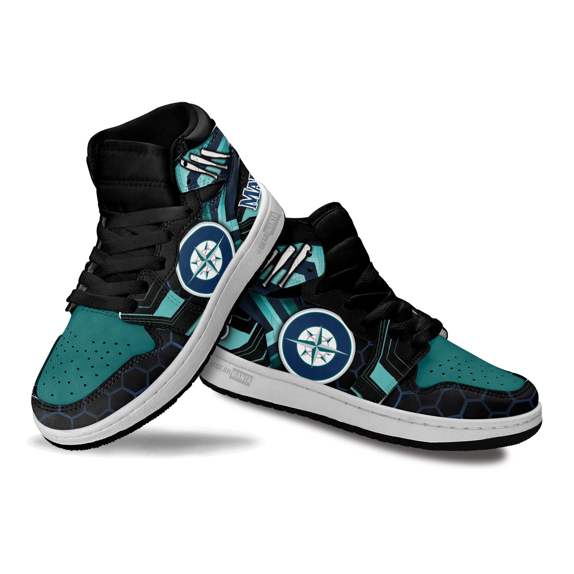 Seattle Mariners Kid Sneakers For Kids, Air Jordan Hightop