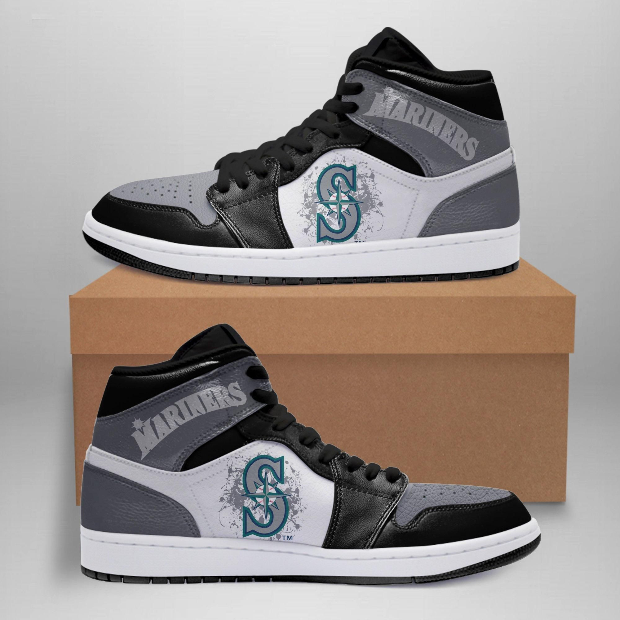 Seattle Mariners Sneakers MLB Sneakers High Top Air Jordan Sneaker, Air Jordan Hightop