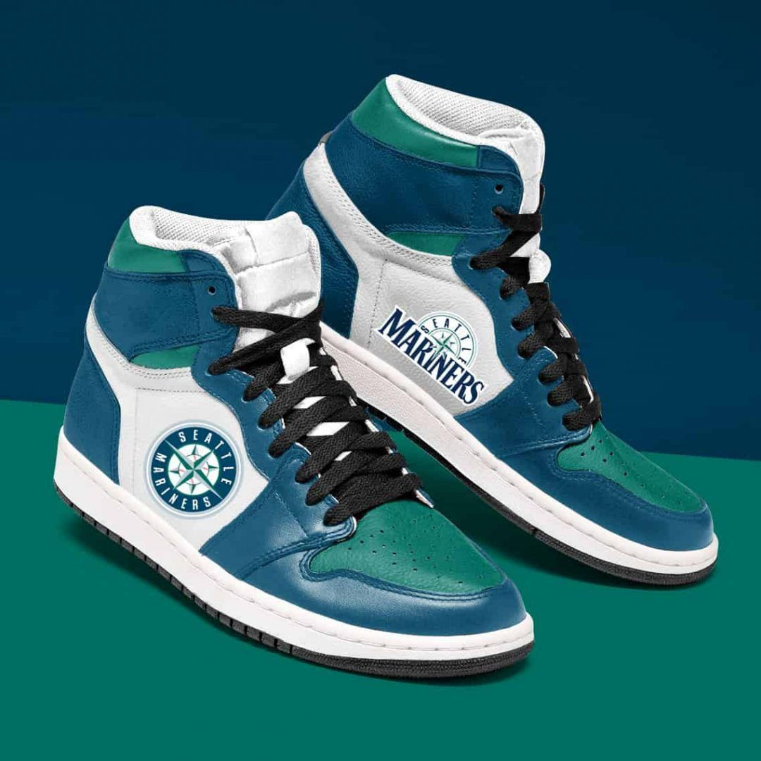 Seattle Mariners Sneakers MLB Sneakers High Top Air Jordan Sneaker, Air Jordan Hightop