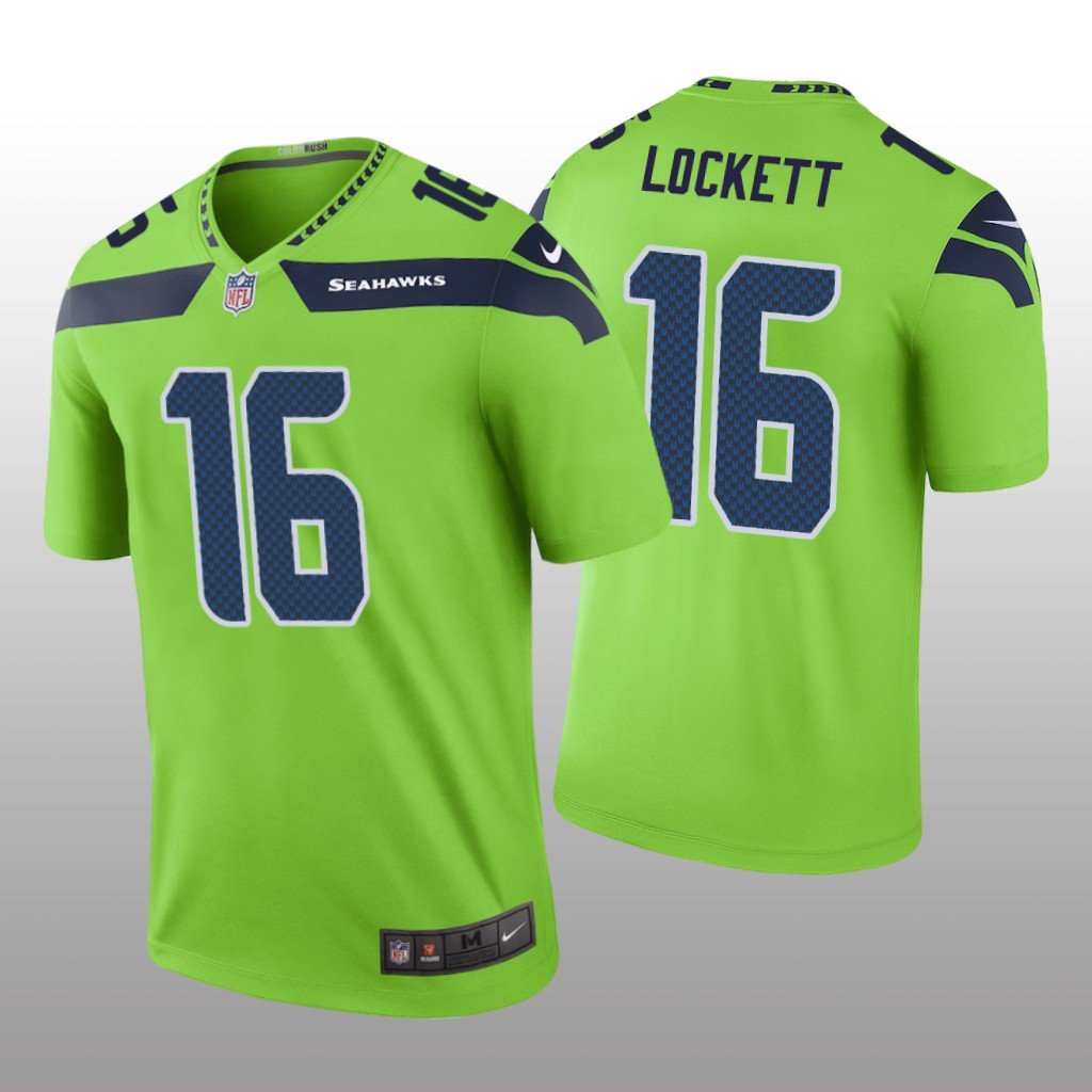Seattle Seahawks #16 Tyler Lockett Green legend color rush Jersey – Men’s