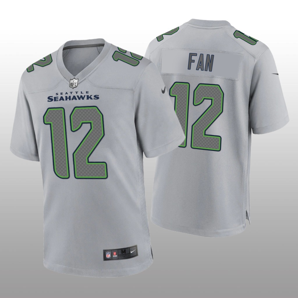 Seattle Seahawks 12th Fan Gray Jersey Atmosphere Fashion Game - Men's