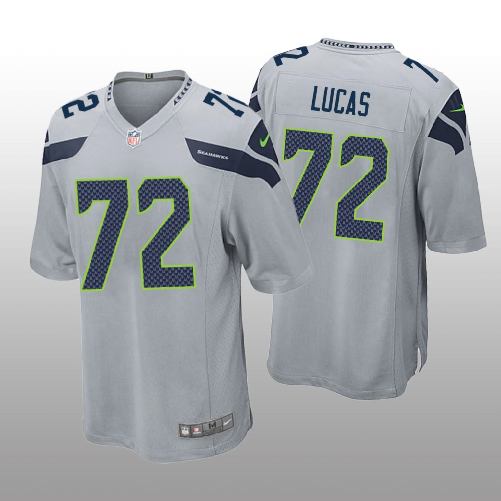 Seattle Seahawks Abraham Lucas Gray Jersey Game - Men's