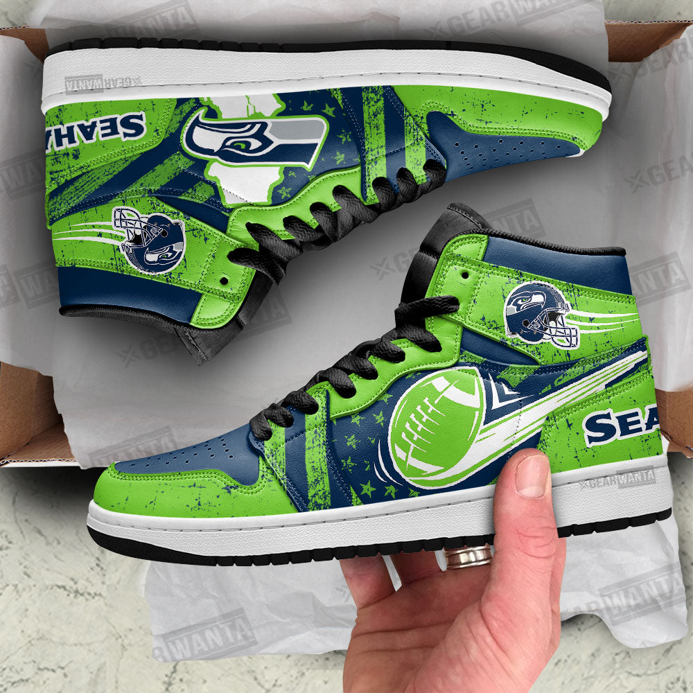 Seattle Seahawks Football Team J1 Shoes For Fans Sneakers, Air Jordan Hightop