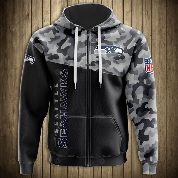 Seattle Seahawks Military 3D All Over Print Hoodie Hoodie