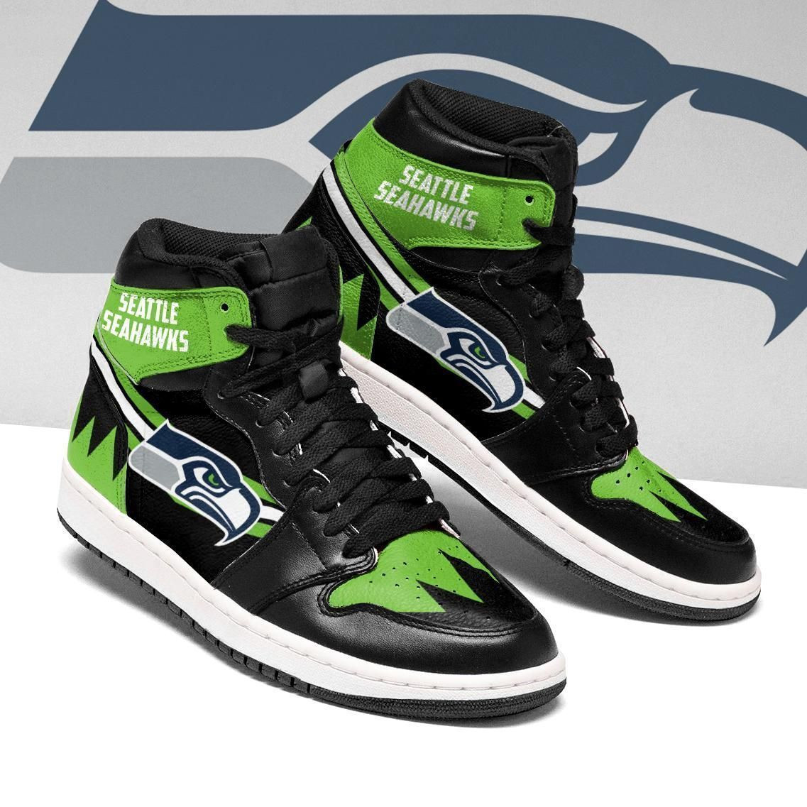 Seattle Seahawks Nfl football team Air Sneakers Sneakers Sport High Top Air Jordan Sneaker, Air Jordan Hightop