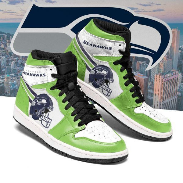 Seattle Seahawks NFL Team Sneakers Gift For Fans High Top Air Jordan Sneaker, Air Jordan Hightop