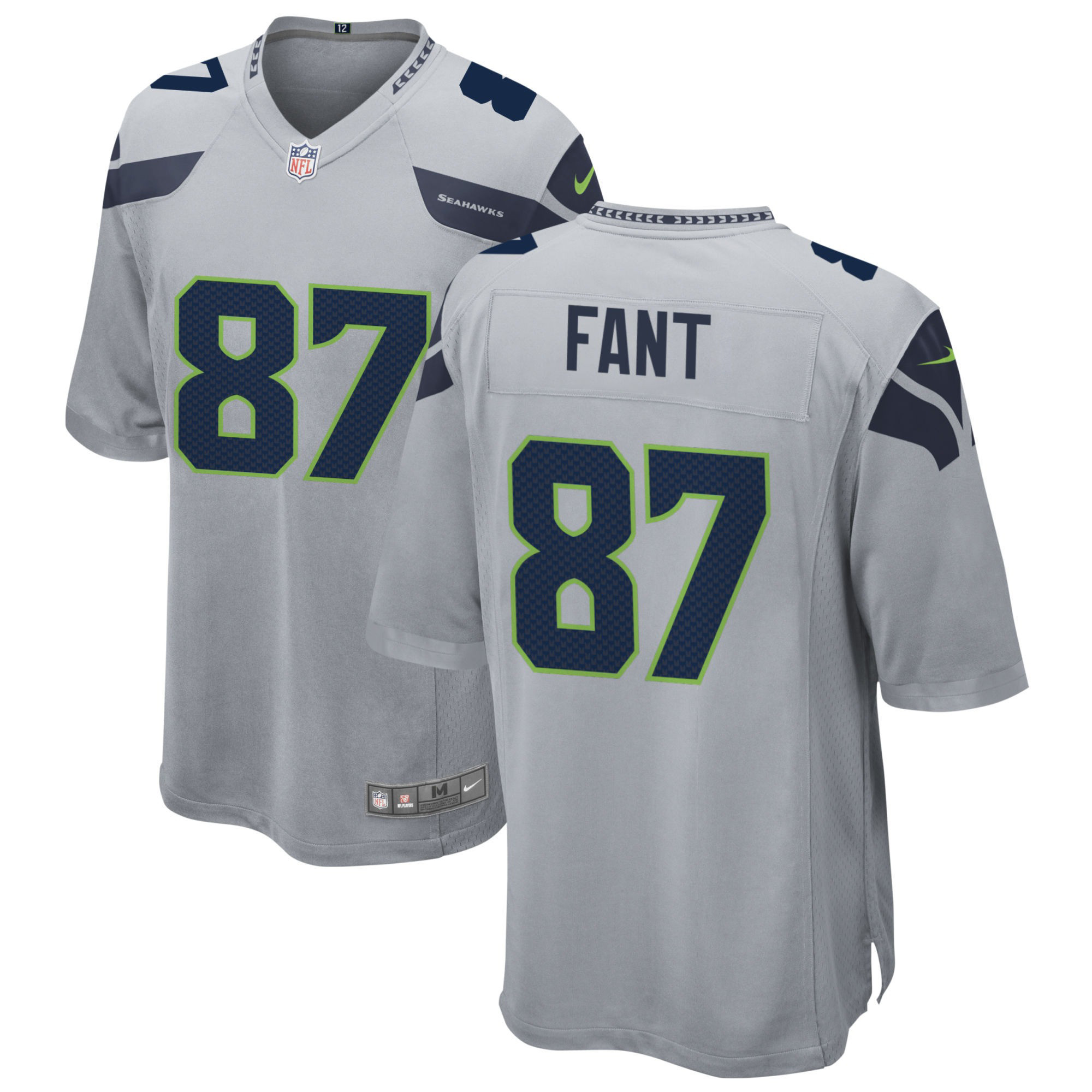 Seattle Seahawks Noah Fant 87 Alternate Game Stitched Jersey – Gray Stitched Jersey