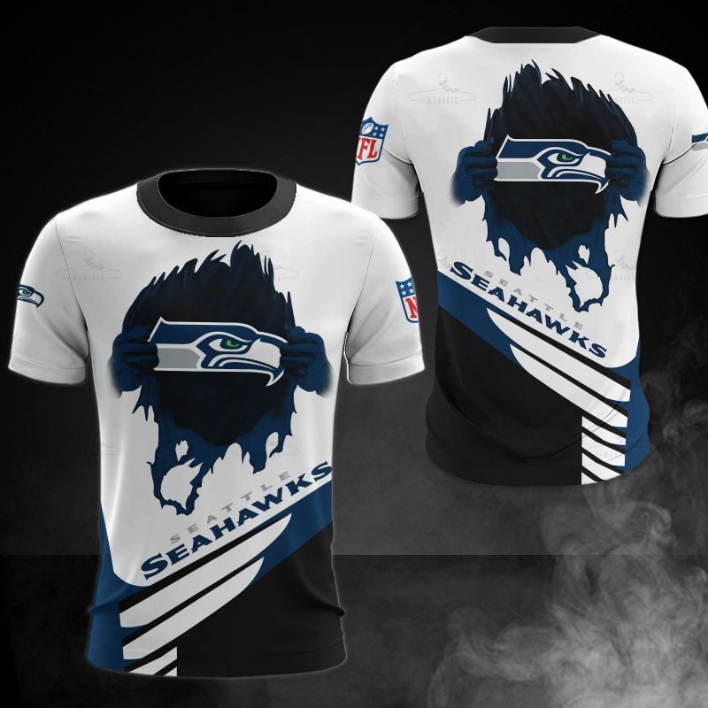 Seattle Seahawks T-Shirt Cool Graphic Gift For Men