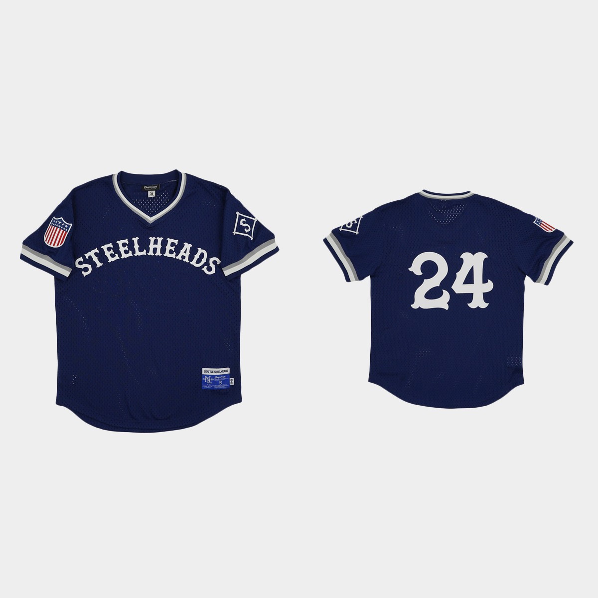 Seattle Steelheads #24 Rings And Crwns Mesh Jersey - Navy