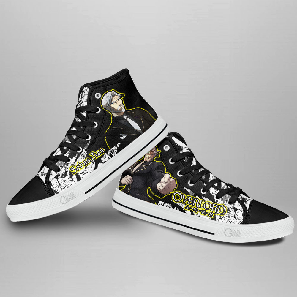 Sebas Tian High Top Shoes Custom Overlord Anime Sneakers