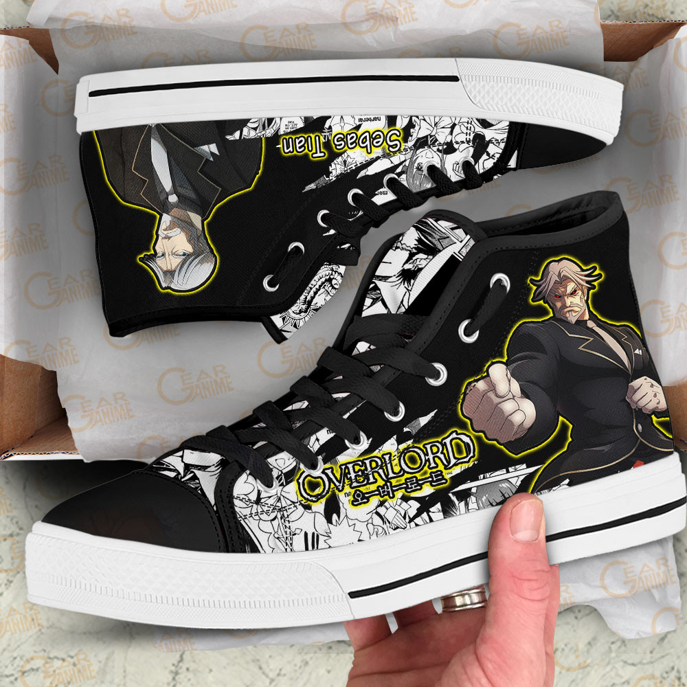 Sebas Tian High Top Shoes Custom Overlord Anime Sneakers