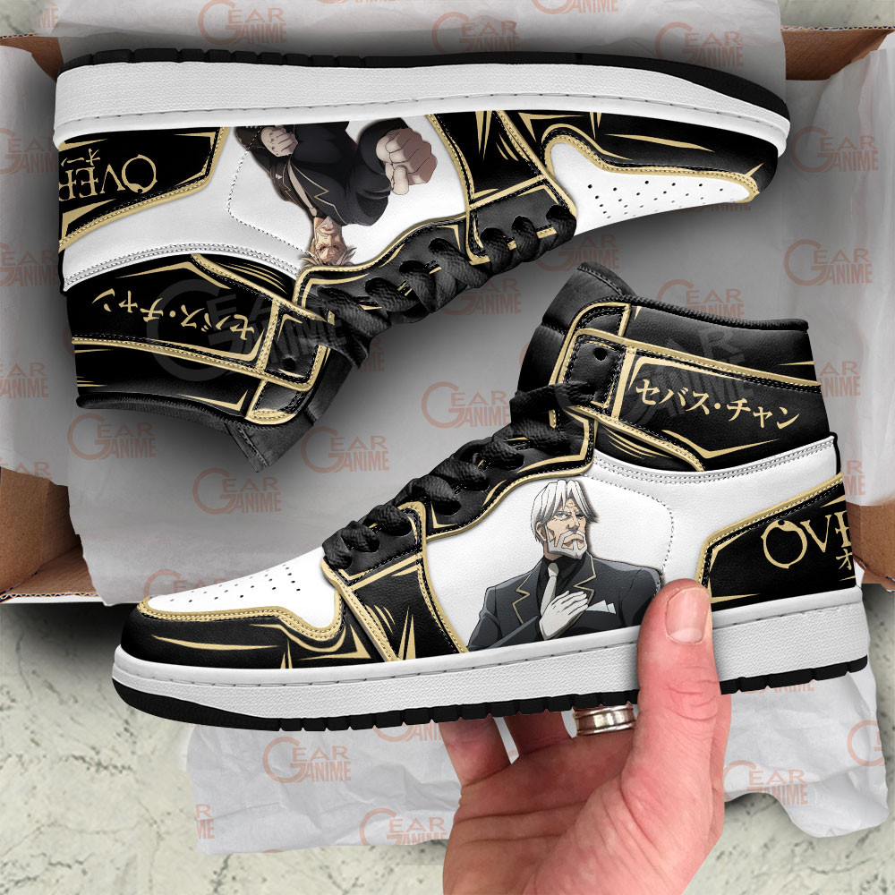 Sebas Tian JD1s Sneakers Overlord Anime Shoes, Air Jordan Hightop