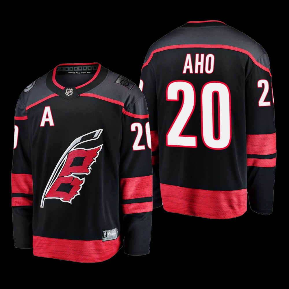 Sebastian Aho #20 Carolina Hurricanes Primary Home 2022-23 Black Breakaway Player Jersey