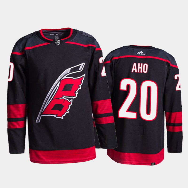 Sebastian Aho Carolina Hurricanes Primegreen Pro Jersey 2021-22 Black #20 Alternate Uniform