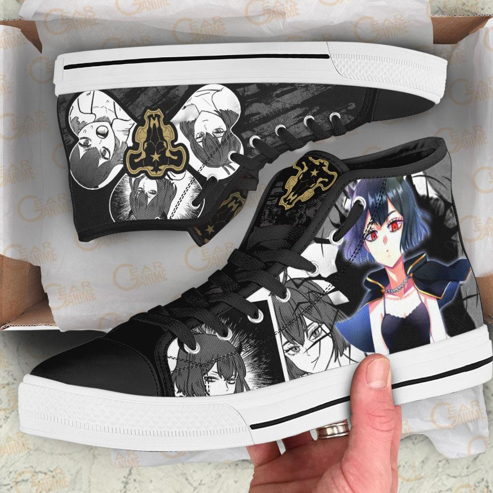 Secre Swallowtail High Top Shoes Custom Manga Black Clover Anime Sneakers