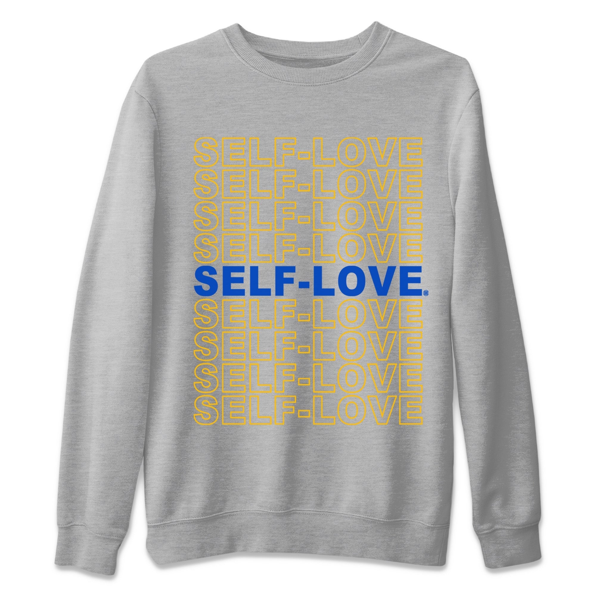 Self Love Unisex Sweater – Air Jordan 1 Game Royal Varsity Maize, Sneakers Matching Sweater