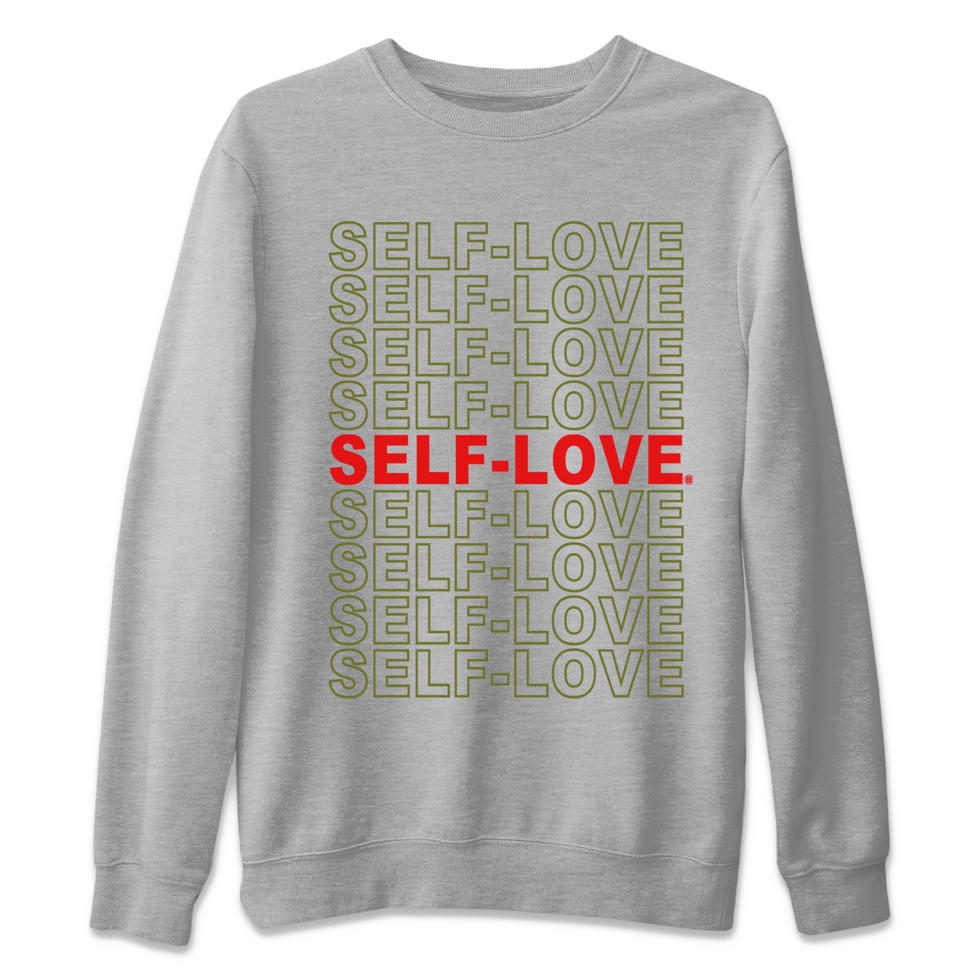 Self Love Unisex Sweater – Air Jordan 1 Travis Scott Olive, Sneakers Matching Sweater