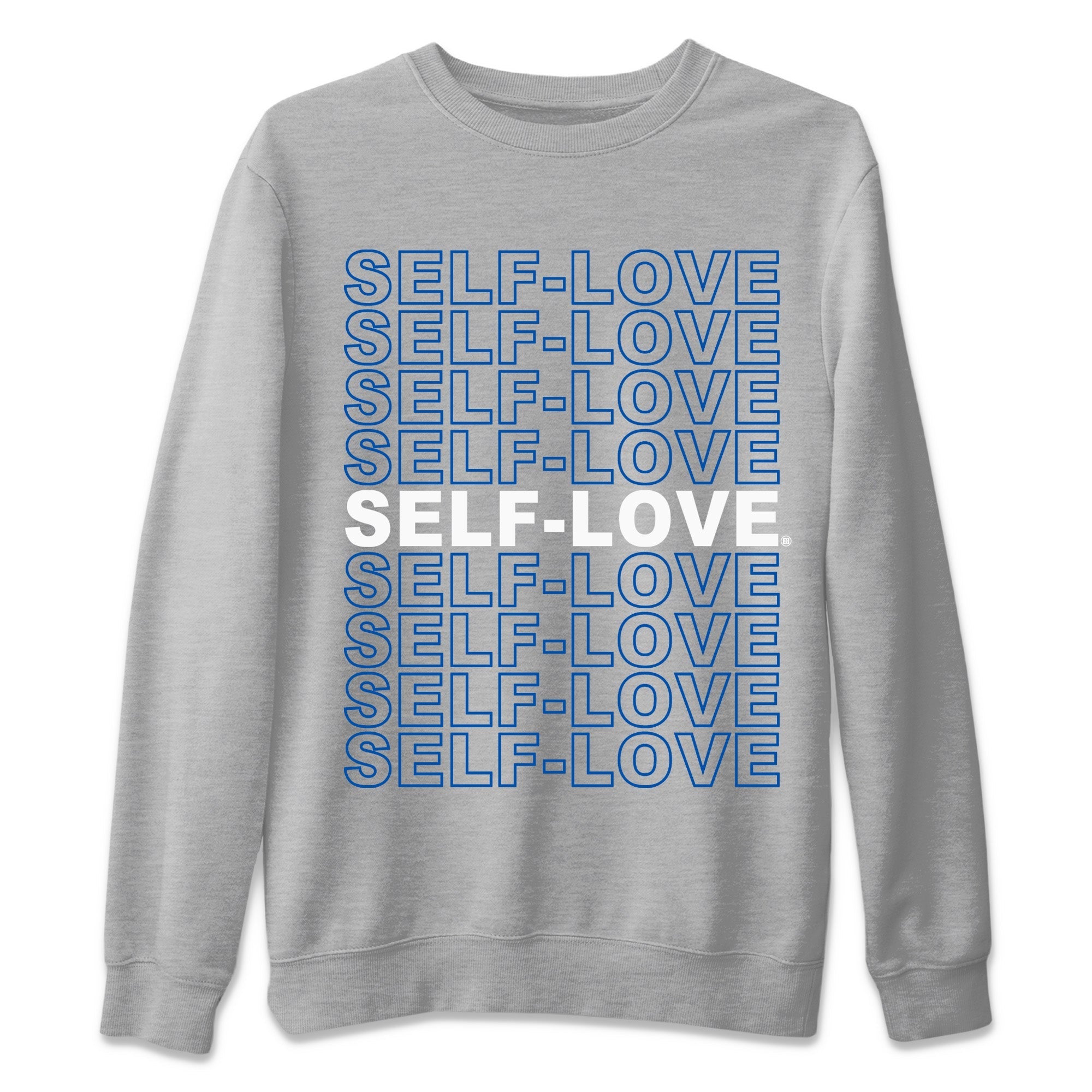 Self Love Unisex Sweater – Air Jordan 1 True Blue, Sneakers Matching Sweater