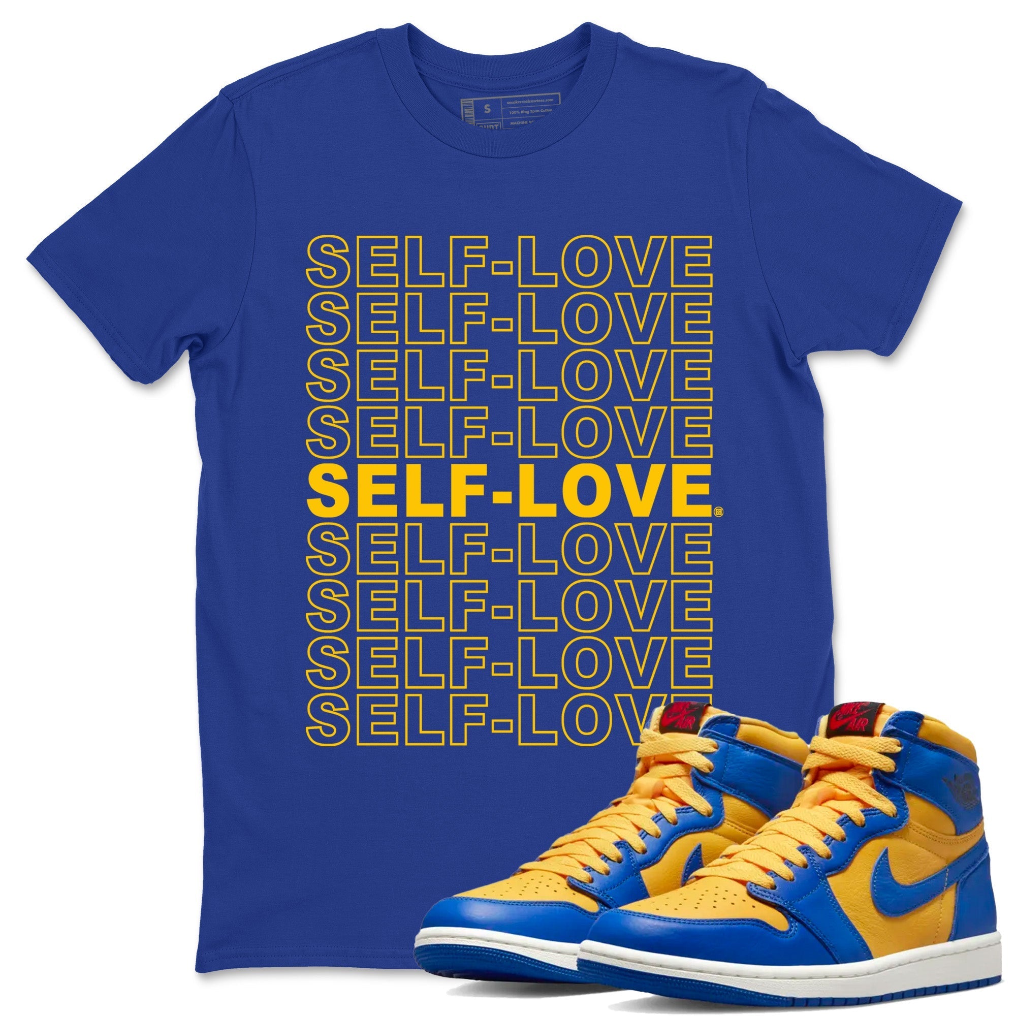 Self Love Unisex Tshirt – Air Jordan 1 Game Royal Varsity Maize