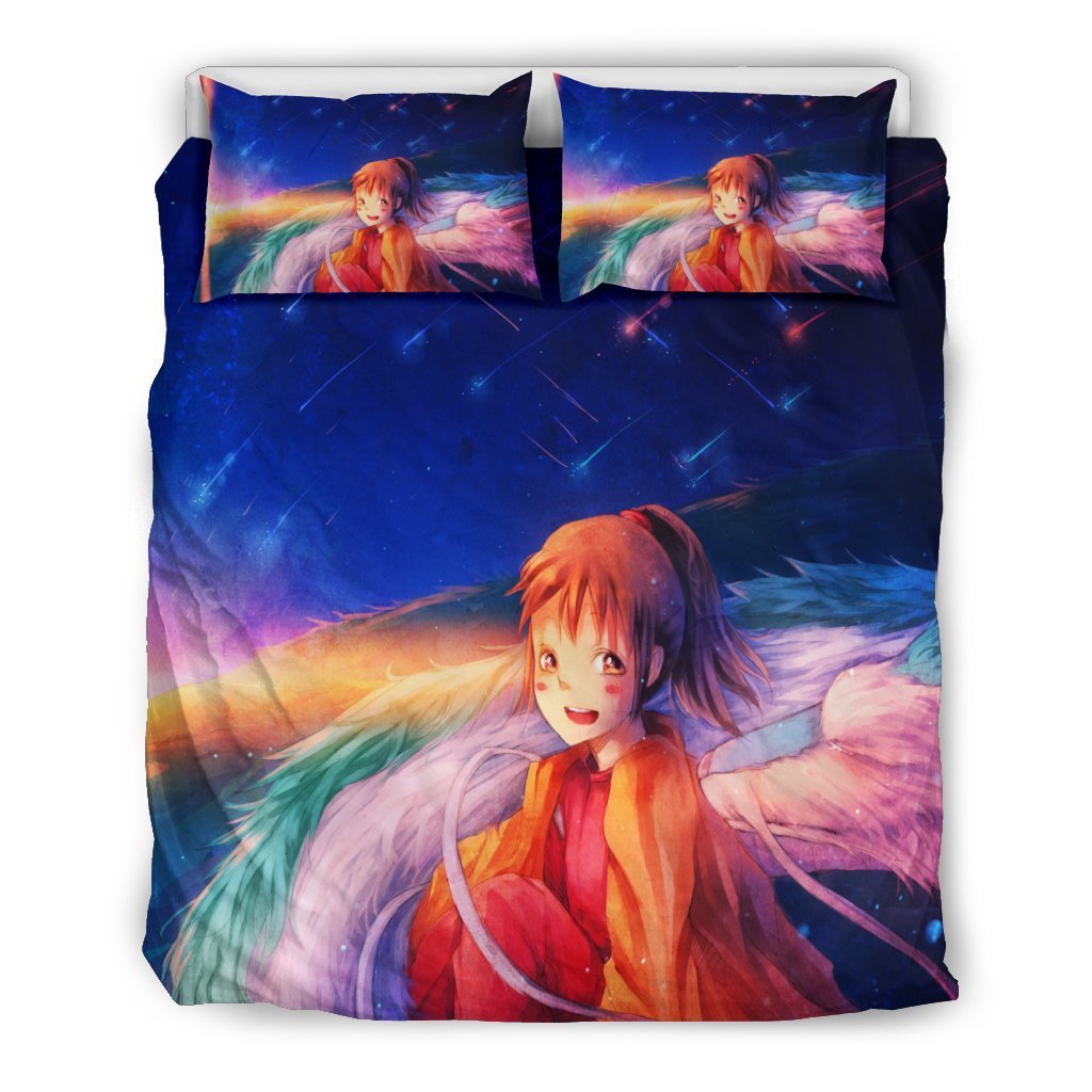 Sen And Chihiro Spirited Away Duvet Cover Bedding Set