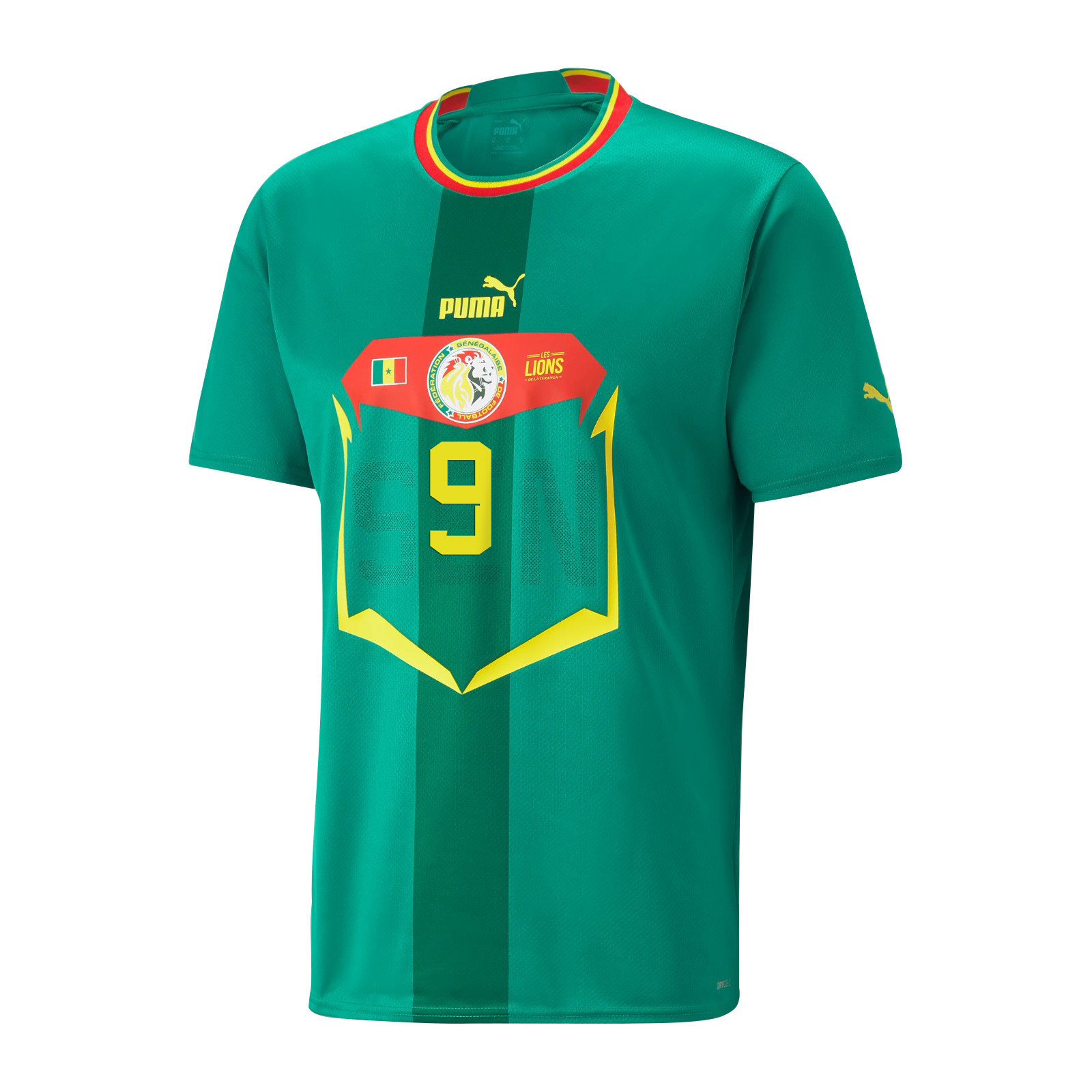 Senegal National Team 2022-23 Qatar World Cup Boulaye Dia 9 Away Men Soccer Jersey – Green
