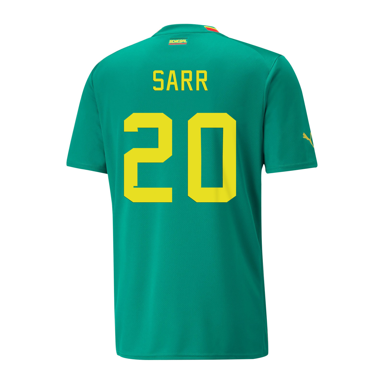 Senegal National Team 2022-23 Qatar World Cup Bouna Sarr 20 Away Men Soccer Jersey – Green