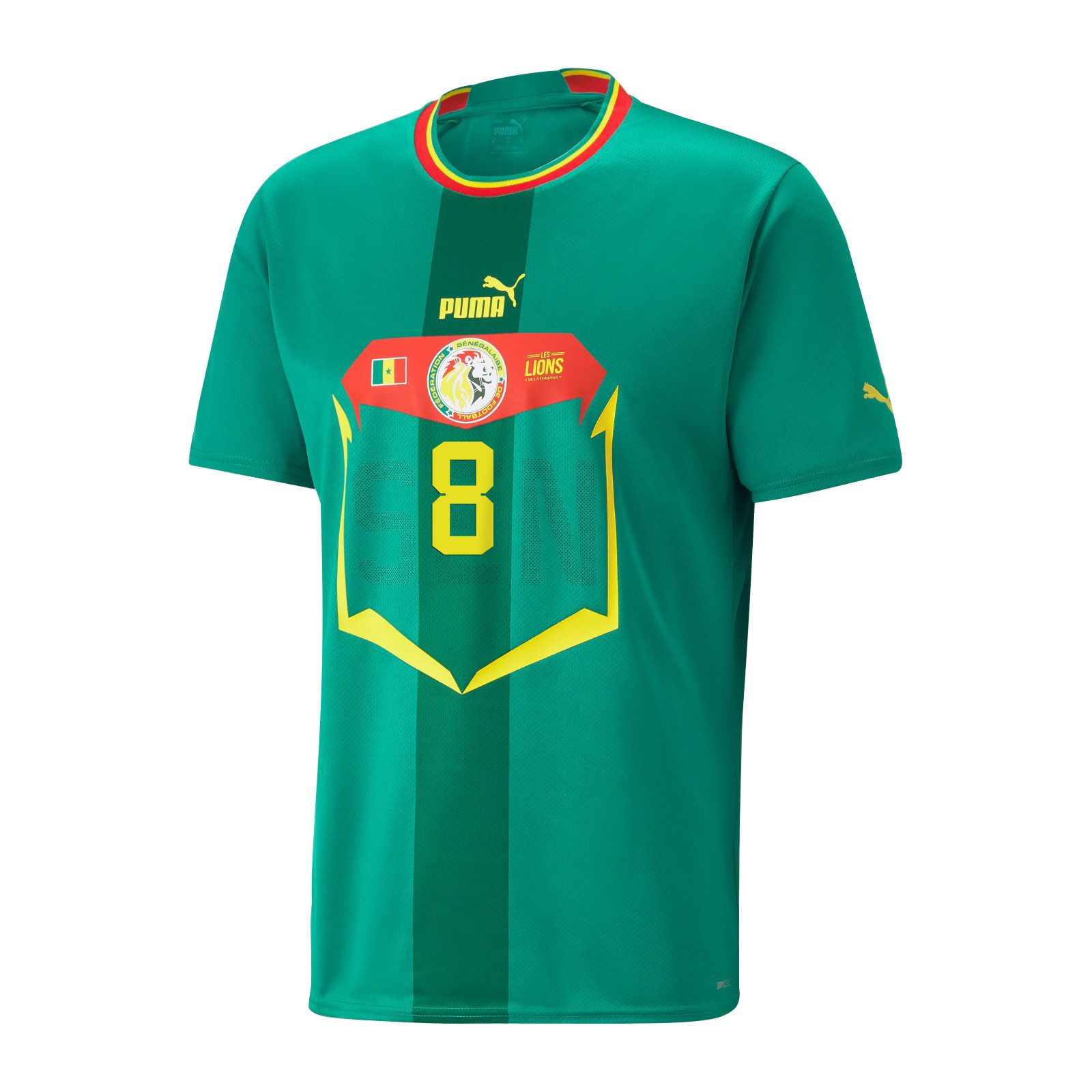 Senegal National Team 2022-23 Qatar World Cup Cheikhou Kouyaté 8 Away Men Soccer Jersey – Green