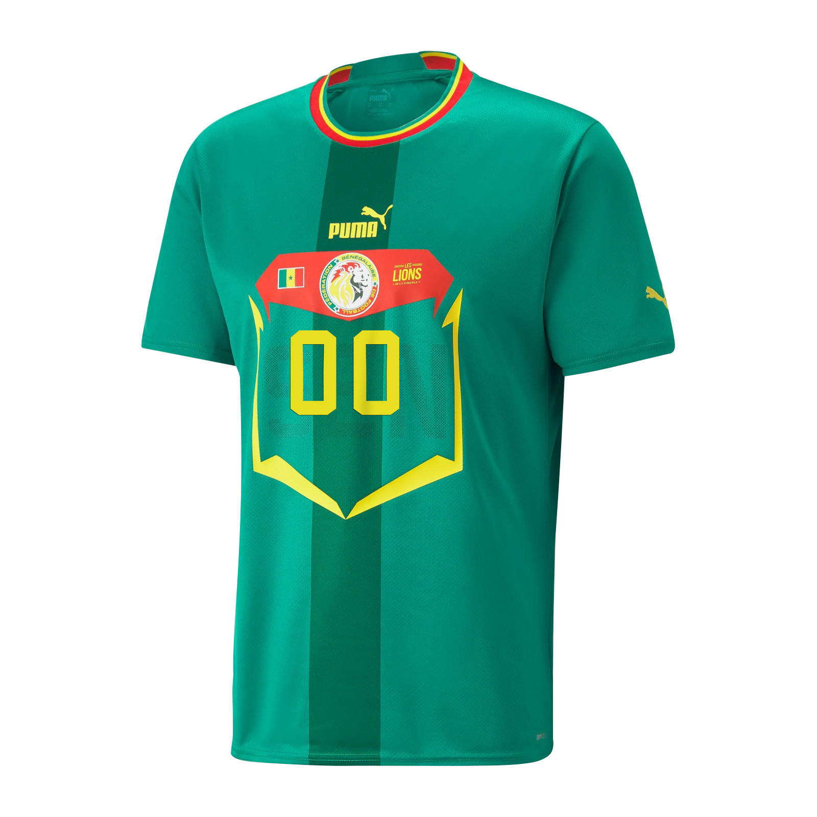 Senegal National Team 2022-23 Qatar World Cup Custom 00 Away Men Soccer Jersey – Green
