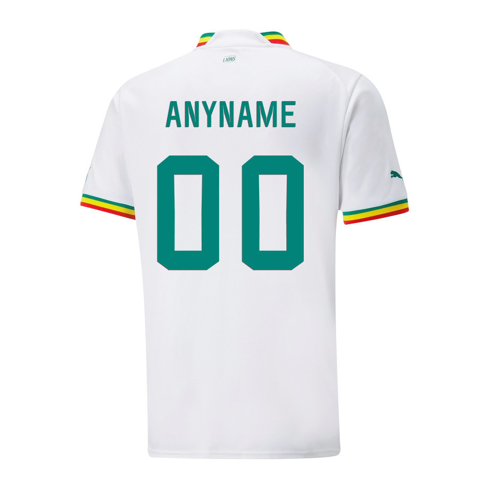 Senegal National Team 2022-23 Qatar World Cup Custom 00 Home Men Soccer Jersey – White