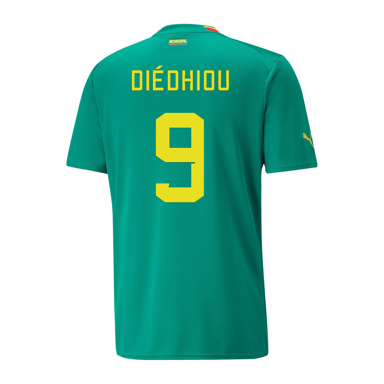 Senegal National Team 2022-23 Qatar World Cup Famara Diédhiou 9 Away Men Soccer Jersey – Green