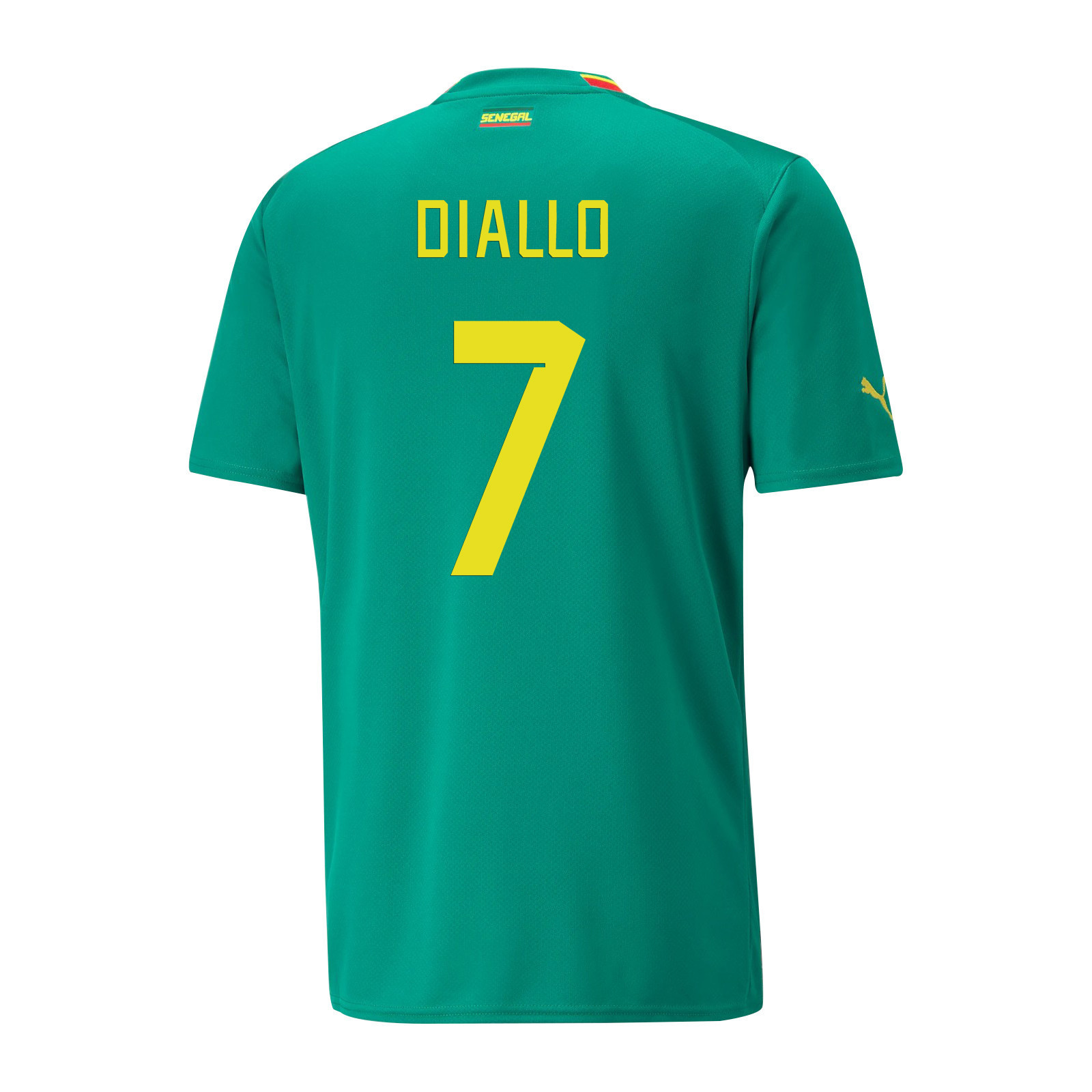 Senegal National Team 2022-23 Qatar World Cup Habib Diallo 7 Away Men Soccer Jersey – Green