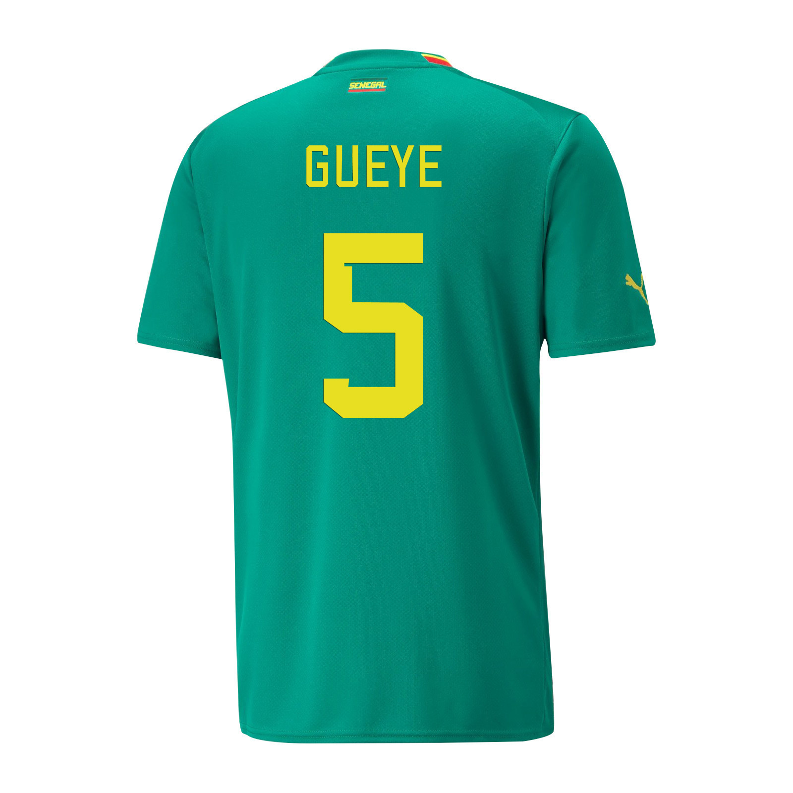 Senegal National Team 2022-23 Qatar World Cup Idrissa Gueye 5 Away Men Soccer Jersey – Green