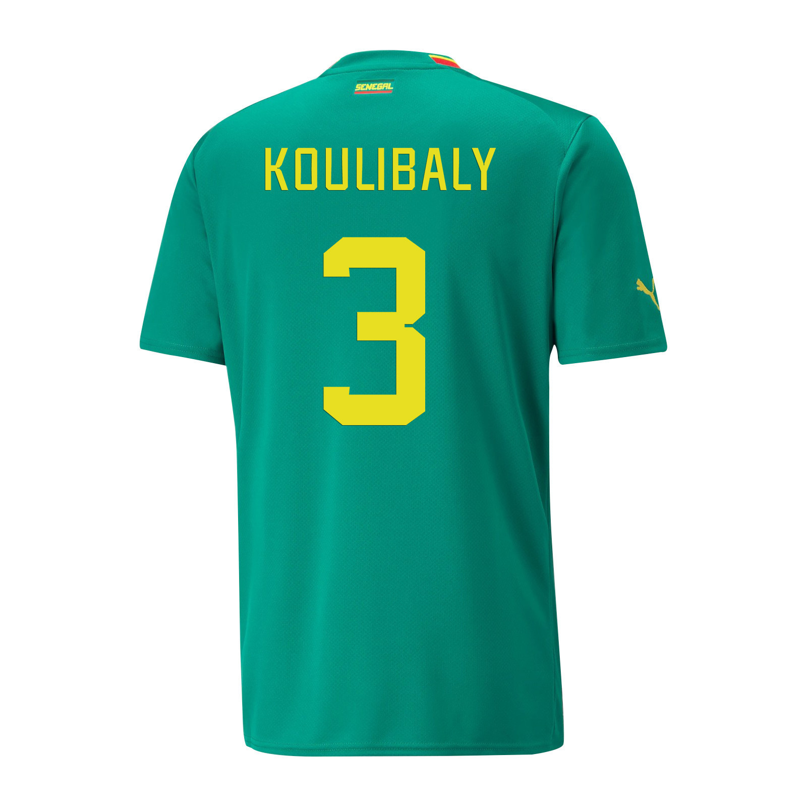 Senegal National Team 2022-23 Qatar World Cup Kalidou Koulibaly 3 Away Men Soccer Jersey – Green