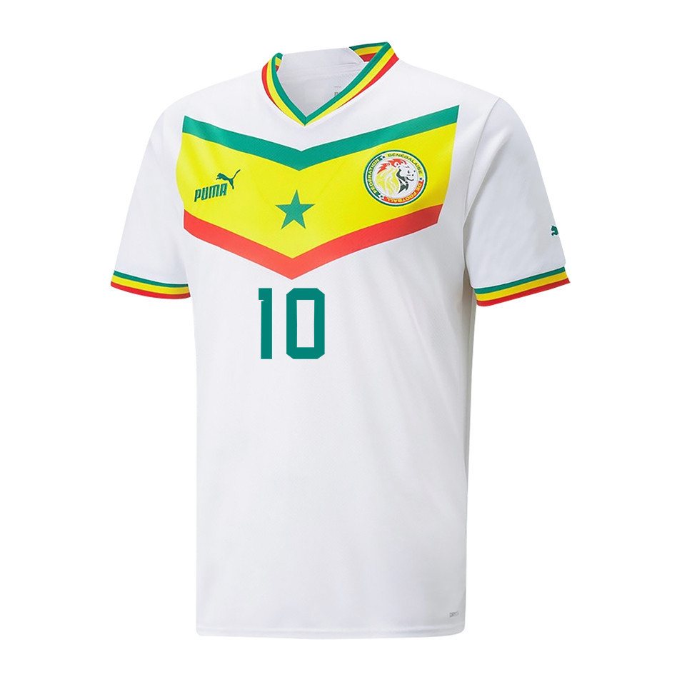 Senegal National Team 2022-23 Qatar World Cup Sadio Mané 10 Home Men Soccer Jersey – White