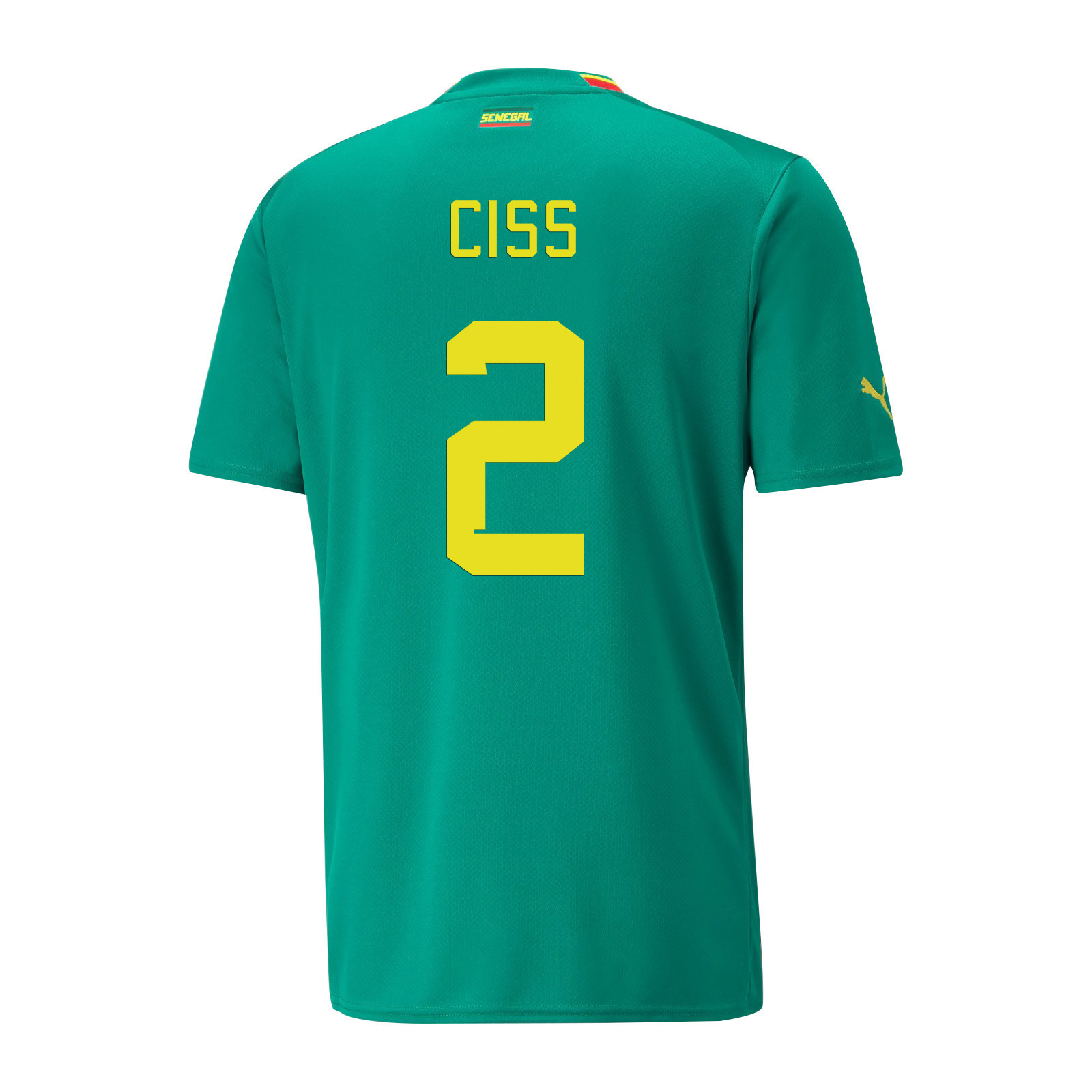 Senegal National Team 2022-23 Qatar World Cup Saliou Ciss 2 Away Men Soccer Jersey – Green