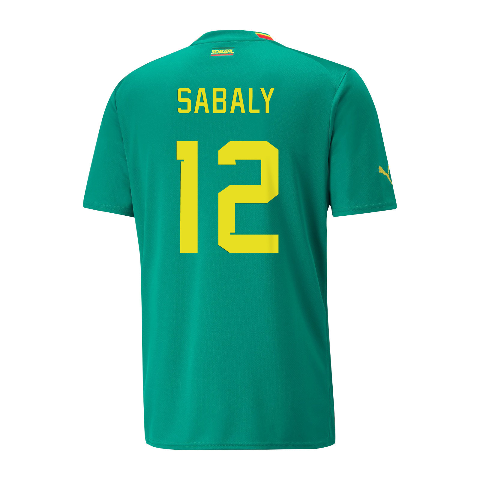 Senegal National Team 2022-23 Qatar World Cup Youssouf Sabaly 12 Away Men Soccer Jersey – Green