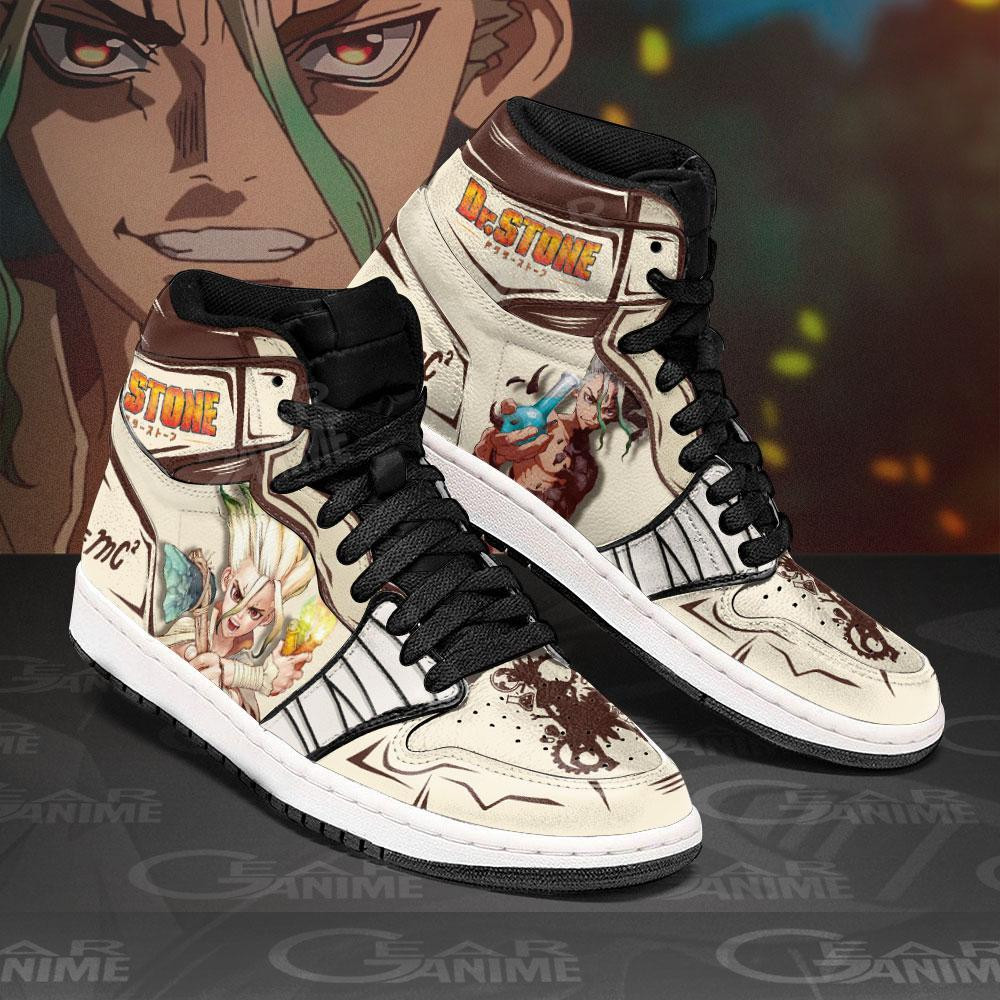 Senku Ishigami JD1s Sneakers Anime Dr. Stone Shoes, Air Jordan Hightop