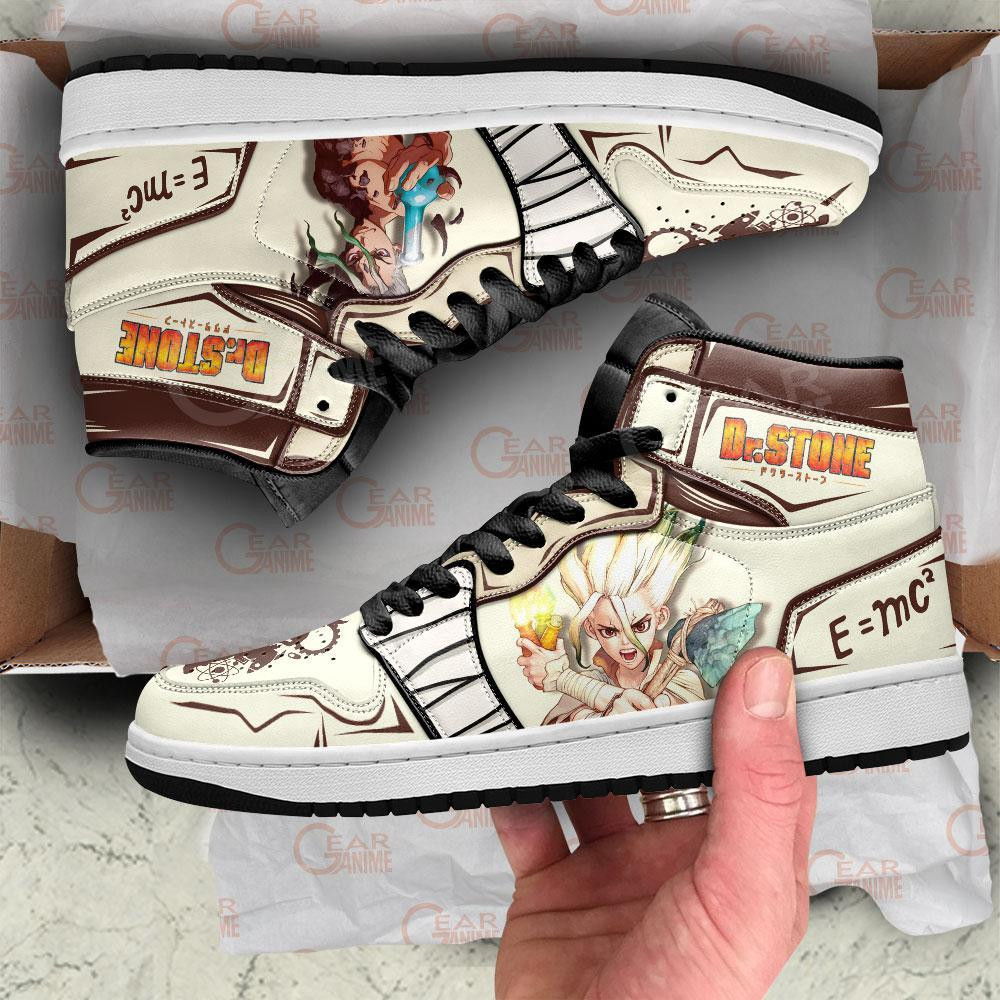 Senku Ishigami JD1s Sneakers Anime Dr. Stone Shoes, Air Jordan Hightop