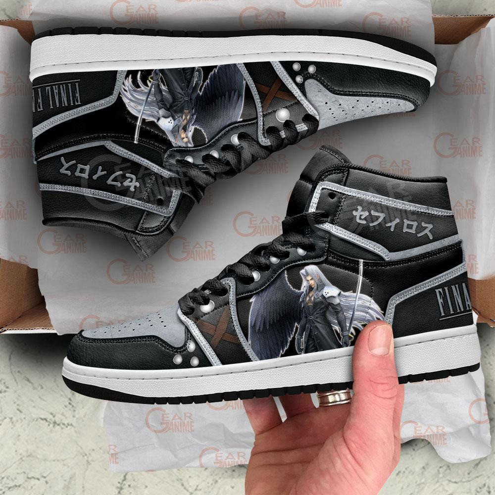 Sephiroth JD1s Sneakers Final Fantasy VII Shoes, Air Jordan Hightop