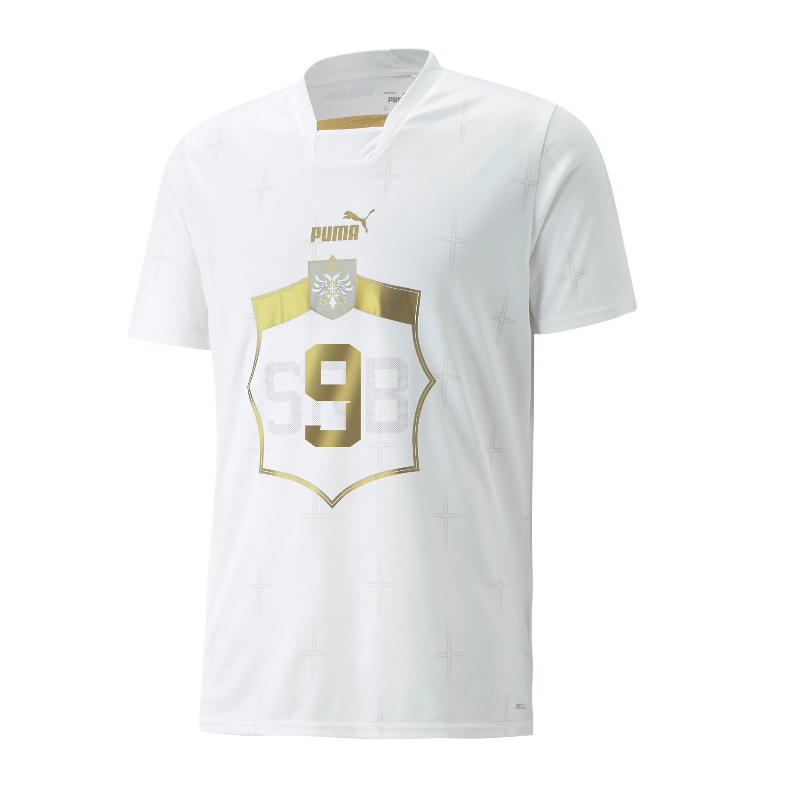 Serbia National Team Aleksandar Mitrovic 9 Qatar World Cup 2022-23 Away Soccer Jersey,