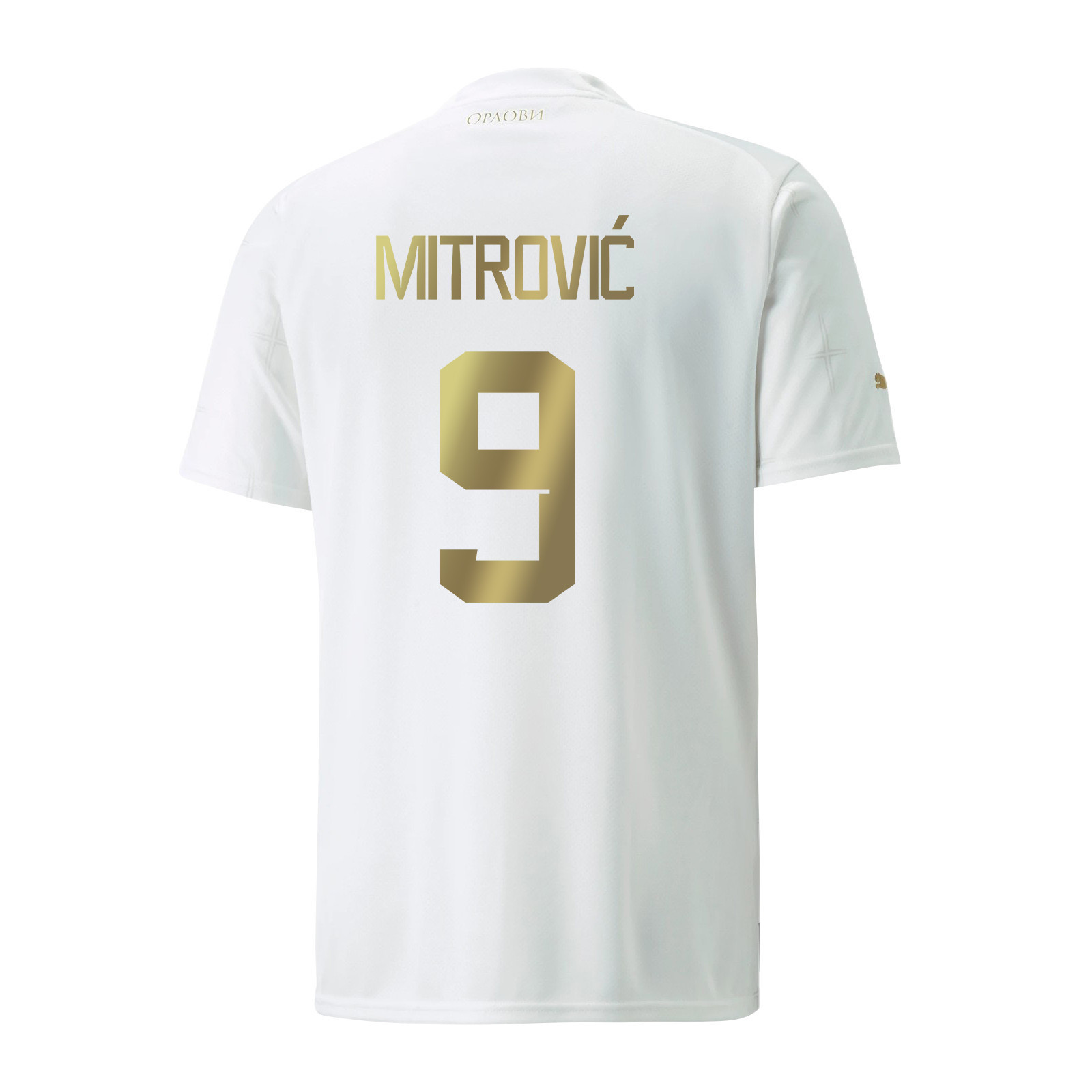 Serbia National Team Aleksandar Mitrovic 9 Qatar World Cup 2022-23 Away Soccer Jersey,