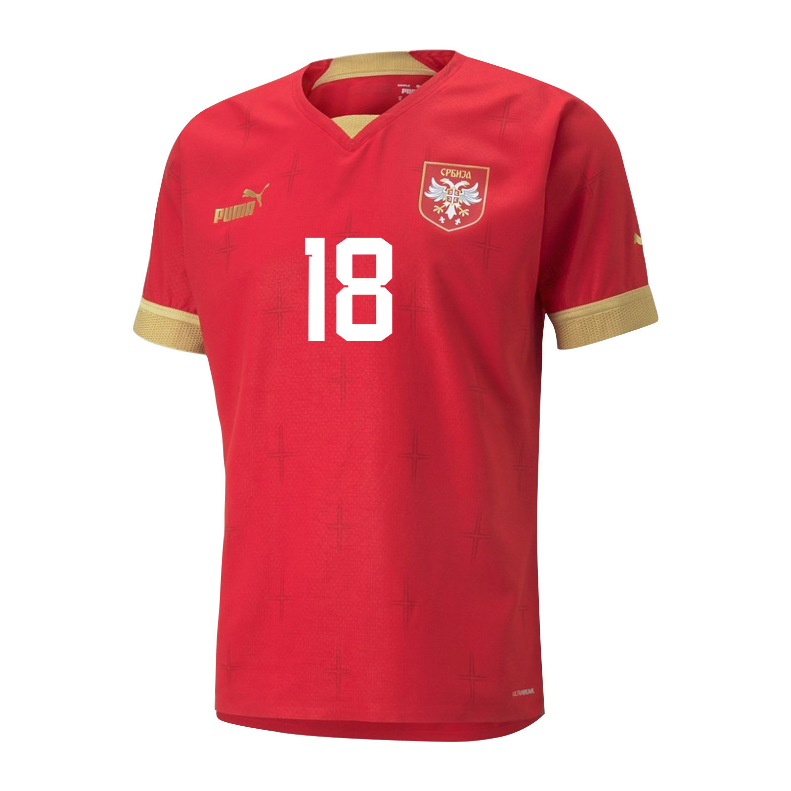 Serbia National Team FIFA World Cup Qatar 2022 Dusan Vlahovic 18 – Home Soccer Jersey With Patch