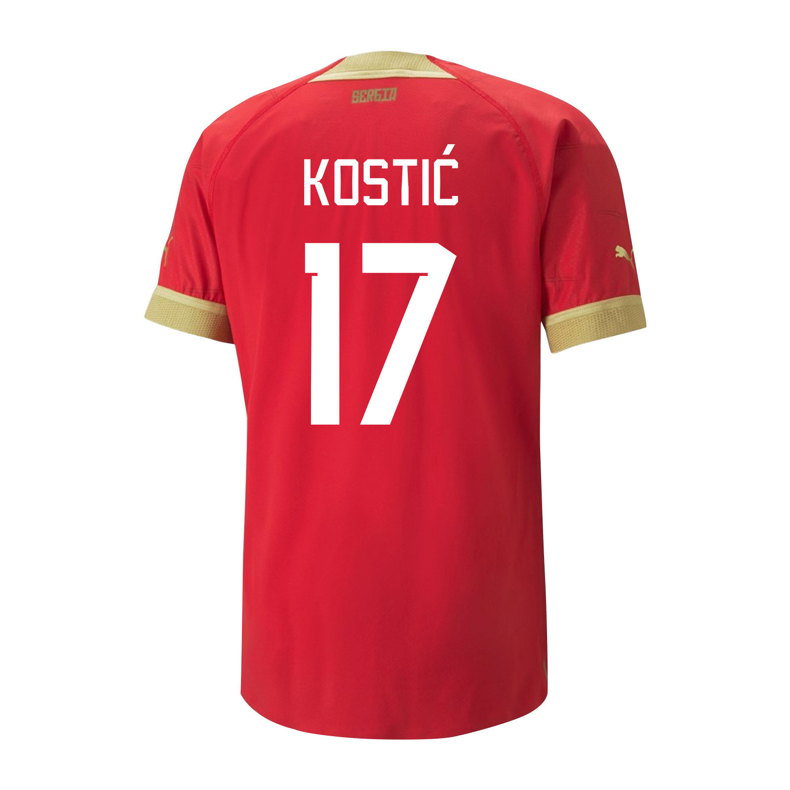 Serbia National Team FIFA World Cup Qatar 2022 Filip Kostic 17 – Home Soccer Jersey With Patch