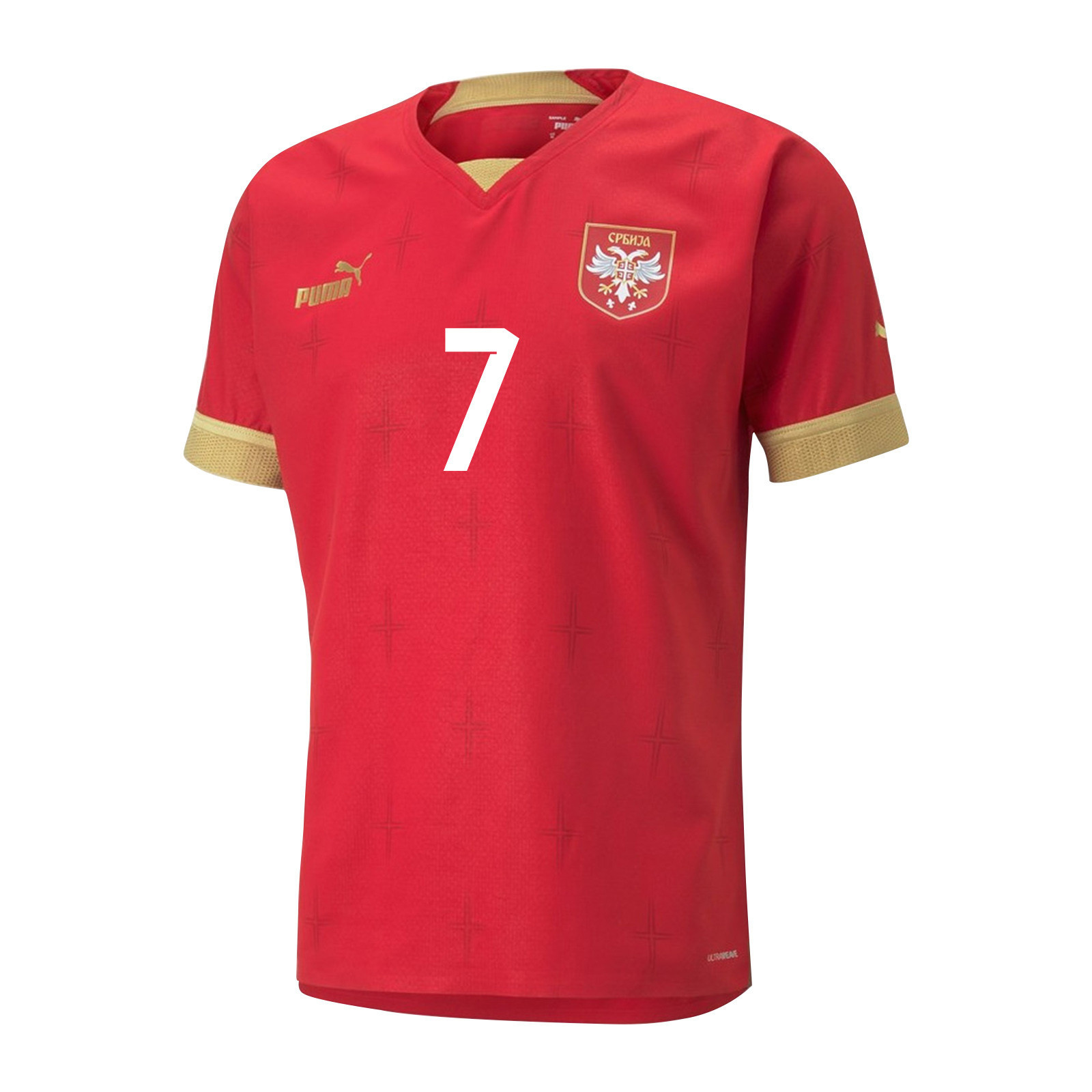 Serbia National Team FIFA World Cup Qatar 2022 Nemanja Radonjic 7 – Home Soccer Jersey With Patch