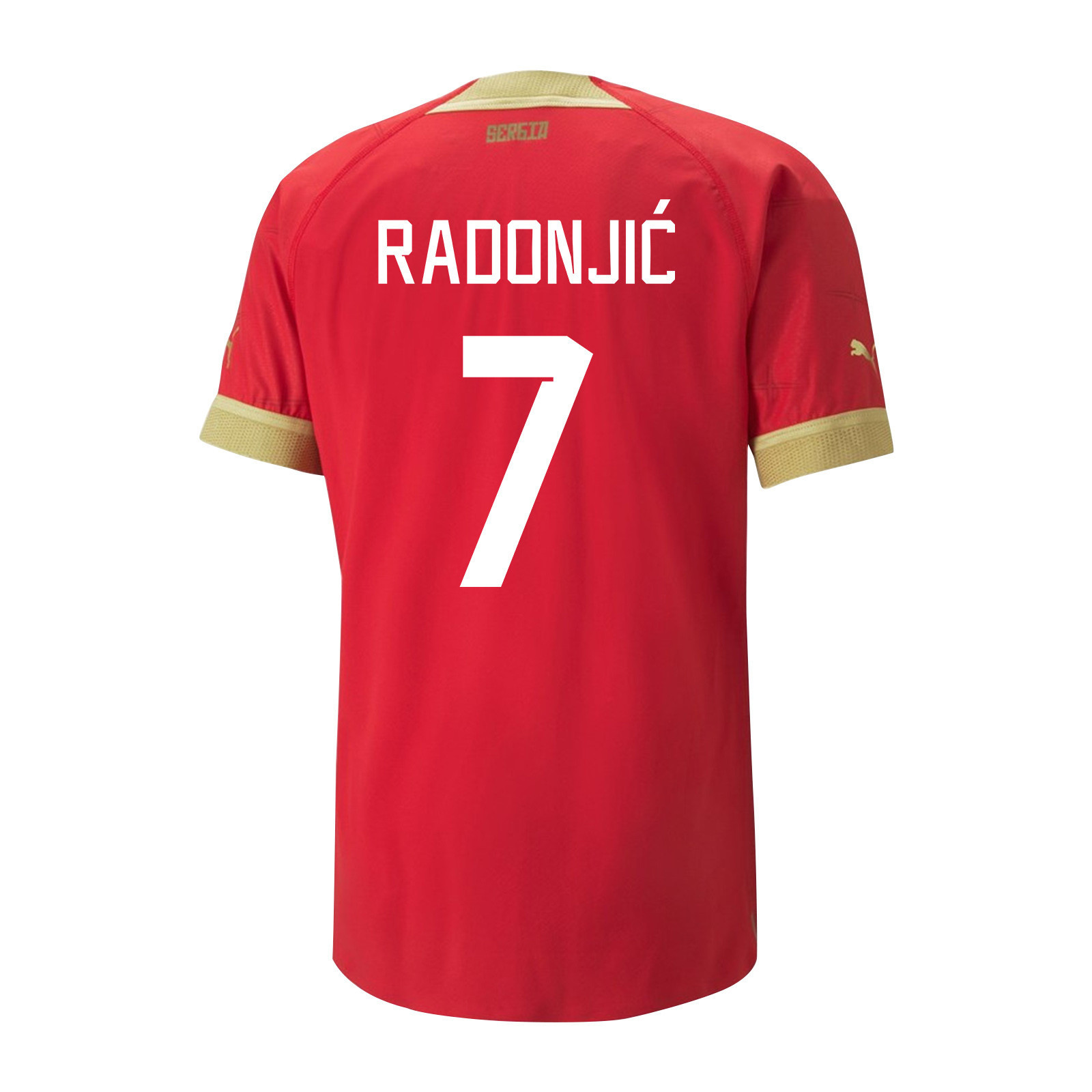 Serbia National Team FIFA World Cup Qatar 2022 Nemanja Radonjic 7 – Home Soccer Jersey With Patch