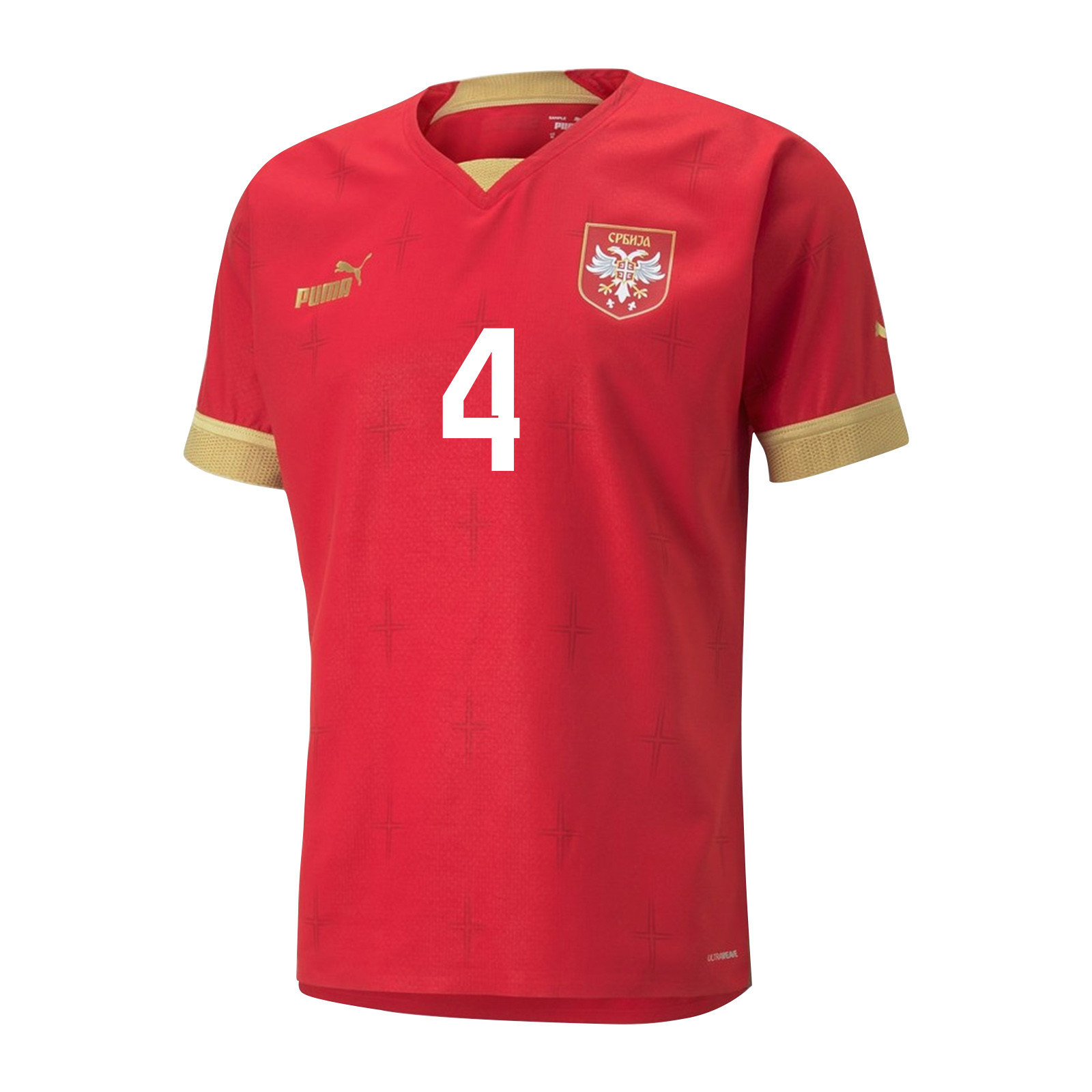 Serbia National Team FIFA World Cup Qatar 2022 Nikola Milenkovic 4 – Home Soccer Jersey With Patch